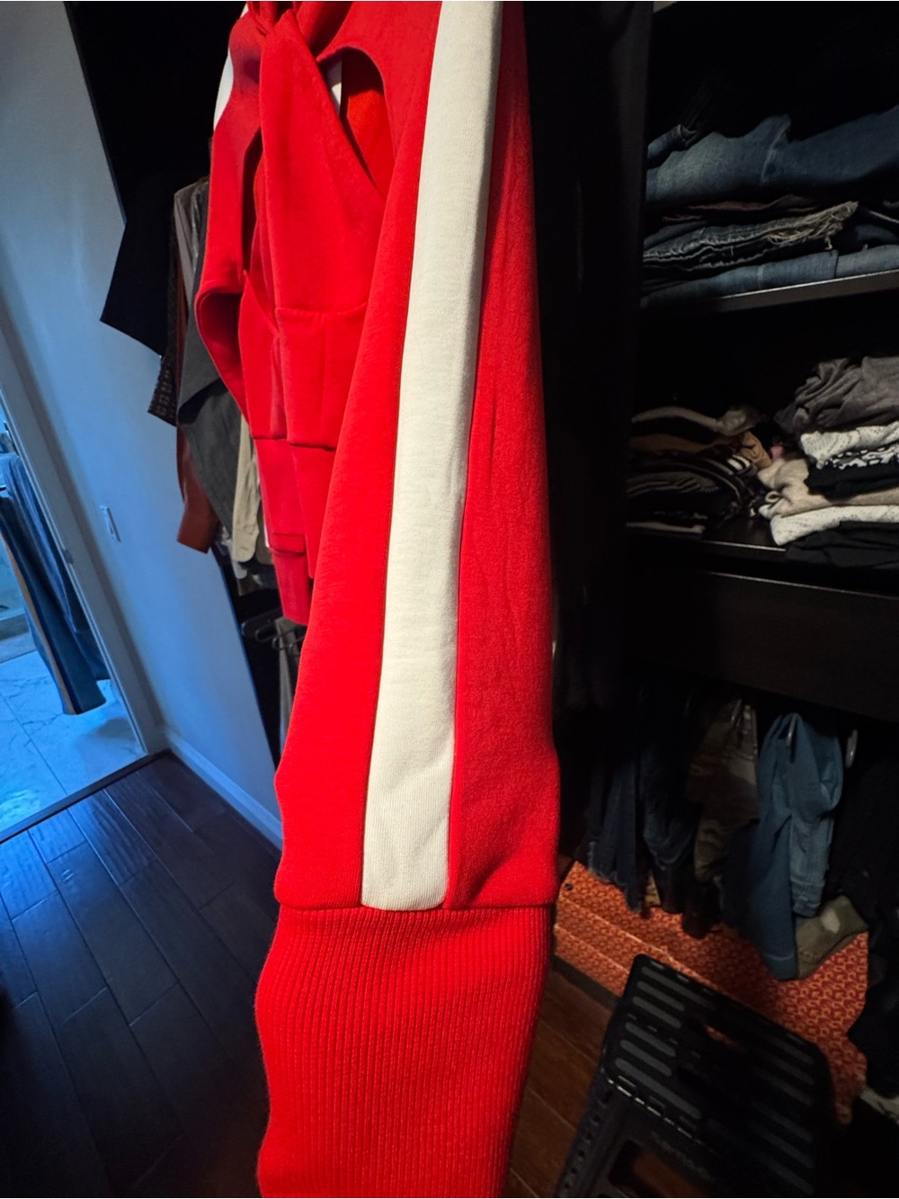 Coperni Red and White Cutout Hoodie - Picture 6 of 10